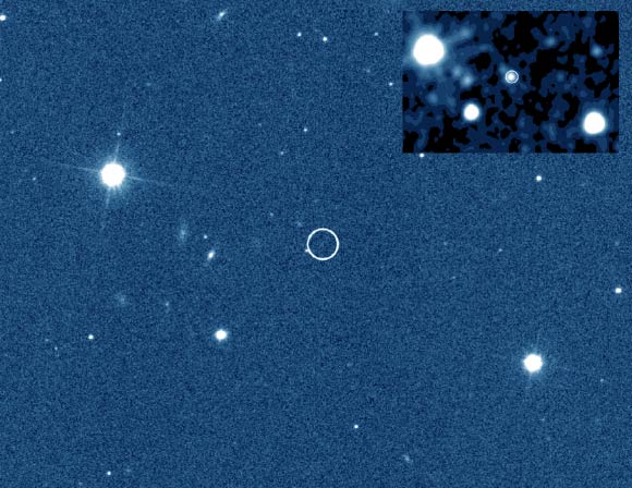 Brown dwarf ULAS J222711−004547, marked with a circle. Image credit: F. Marocco et al.