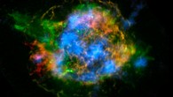 This image shows Cassiopeia A, a remnant that blew up as a supernova more than 11,000 years ago, leaving a dense stellar corpse and its ejected remains. Image credit: Lawrence Livermore National Laboratory.