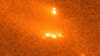 This image shows small pieces of the asteroid P/2013 R3. Image credit: NASA / ESA / D. Jewitt, UCLA.