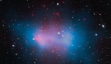 This composite image shows the galaxy cluster ACT-CL J0102-4915, also known as the El Gordo Galaxy Cluster, the most massive cluster of galaxies ever seen to exist when the Universe was just half of its current age of 13.8 billion years. Image credit: NASA / ESA / J. Jee, University of California, Davis / J. Hughes, Rutgers University / F. Menanteau, Rutgers University and University of Illinois, Urbana-Champaign / C. Sifon, Leiden Observatory / R. Mandelbum, Carnegie Mellon University / L. Barrientos, Universidad Catolica de Chile / K. Ng, University of California, Davis.