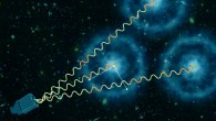 An artist's conception of how BOSS uses quasars to measure the distant Universe. Image credit: Zosia Rostomian, Lawrence Berkeley National Laboratory / Andreu Font-Ribera, BOSS Lyman-alpha team, Berkeley Lab.