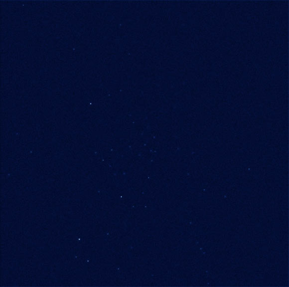 This image shows member stars of the ultra-faint dwarf galaxy Segue-1. Image credit: Marla Geha.