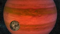 Using a technique called microlensing, astronomers discovered what could be either a moon and a planet - or a planet and a star. This artist's conception depicts the planet-moon scenario. Image credit: NASA / JPL-Caltech.