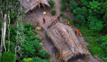 Members of an uncontacted tribe in the Brazilian state of Acre. Image credit: Government of Brazil.