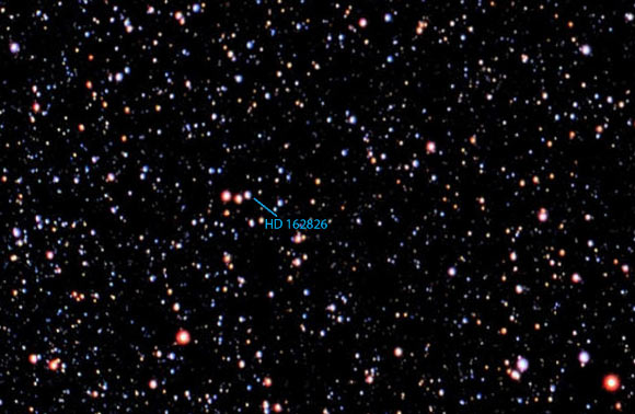 HD 162826. Image credit: sky-map.org. 