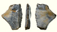 This image shows a flint tool discovered at the U.S. Embassy in Vauxhall, London, UK. Image credit: Museum of London Archaeology.