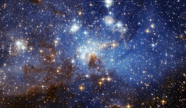 This image shows a star forming region in a nearby galaxy known as the Large Magellanic Cloud. Image credit: ESA / Hubble.