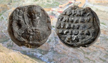 This image shows a seal of the Mar Saba Monastery found in Jerusalem. Image credit: Clara Amit / Israel Antiquities Authority.