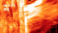 A colossal CME burst off the side of the Sun on May 9, 2014. Image credit: NASA's Goddard Space Flight Center.