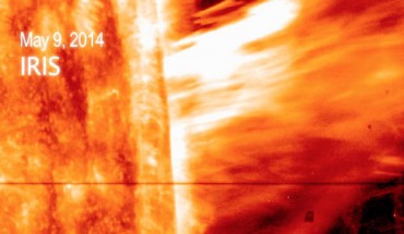 A colossal CME burst off the side of the Sun on May 9, 2014. Image credit: NASA's Goddard Space Flight Center.