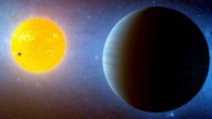 This artist's conception depicts the Kepler-10 star system. Image credit: NASA / Ames / JPL-Caltech.