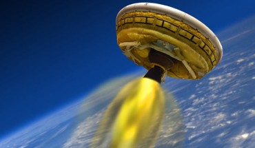 This artist's concept shows the LDSD test vehicle. Image credit: NASA / JPL-Caltech.