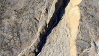 View looking north at the Ice River Spring. Located in the polar desert of northern Ellesmere Island, Nunavut, this spring carves a gully remarkable similar to those observed on Mars. Image credit: Stephen Grasby.