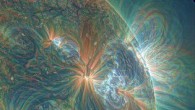This combination of three wavelengths of light from NASA's SDO shows one of the multiple jets that led to a series of slow coronal puffs on January 17, 2013. The light has been colorized in red, green and blue. Image credit: Nathalia Alzate / SDO.