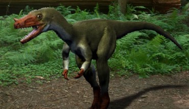 Life reconstruction of Proceratosaurus. Image credit: Nobumichi Tamura.