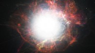 This artist's impression shows dust forming in the environment around a supernova explosion. Image credit: ESO / M. Kornmesser.