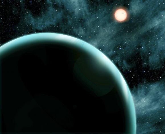 This artist's conception shows Kepler-421b. Image credit: David A. Aguilar / CfA.