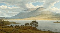 Mount Wellington and Hobart Town from Kangaroo Point (Tasmania), by John Glover, 1834.