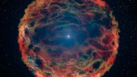 This is an artist's impression of SN 1993J. Image credit: NASA / ESA / G. Bacon, STScI.