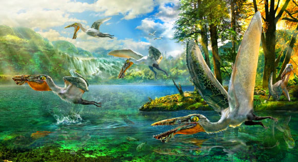 Ikrandraco avatar had about 40 pairs of teeth and a throat pouch for catching fish. Image credit: © Chuang Zhao.