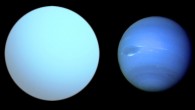 Comparison of HAT-P-11b with Neptune. Image credit: Aldaron / CC BY-SA 3.0