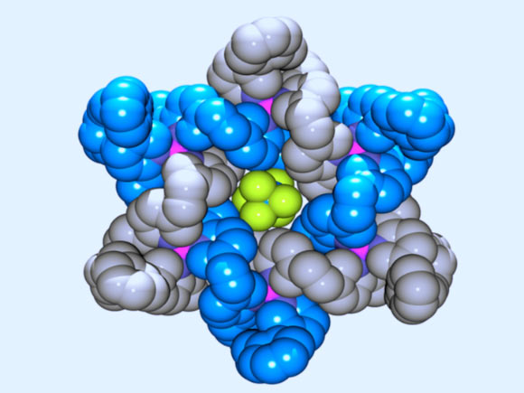 Space-filling representation of the Star of David catenane. Image credit: David A. Leigh et al.