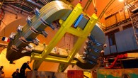 LHCb coil moving. Image credit: © CERN, 2003.