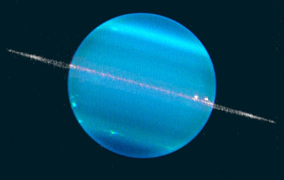 Composite image of Uranus. Image credit: Marcos van Dam / W. M. Keck Observatory.
