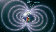 Schematic illustration of Earth's magnetic field. Image credit: Peter Reid / University of Edinburgh.