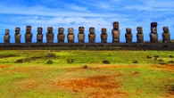 Fifteen moais of Ahu Tongariki. Image credit: Bjørn Christian Tørrissen / CC BY-SA 3.0.