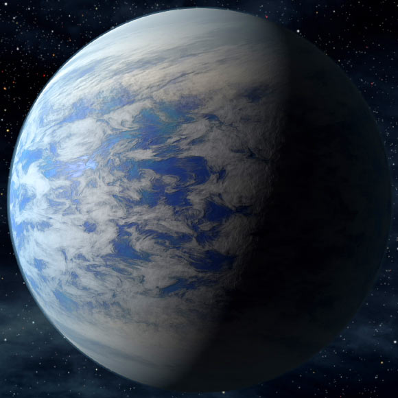 The artist's concept depicts a super-Earth-size planet. Image credit: NASA Ames / JPL-Caltech.