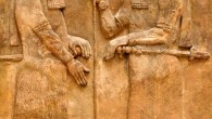 Sargon II (reigned 722-705 BC), king of the Neo-Assyrian Empire, and dignitary. Low-relief from a wall of the palace of Sargon II at Dur Sharrukin in Assyria, now Khorsabad in Iraq. Image credit: Marie-Lan Nguyen.