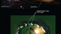 Different views of the remnant of SN 1987A. Upper left panel: SNR1987A as seen by Hubble in 2010. Upper right panel: SNR1987A as seen by the Australia Telescope Compact Array and the Atacama Large Millimeter/submillimeter Array. Bottom panel: a computer generated visualisation of the remnant showing the possible location of a pulsar. Image credit: ATCA / ALMA / G. Zanardo et al / NASA / ESA / K. France, University of Colorado, Boulder / P. Challis and R. Kirshner, Harvard-Smithsonian Center for Astrophysics.