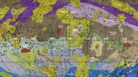 Global geologic map of Vesta, showing the spatial distribution of major types of materials. Image credit: D.A. Williams et al.