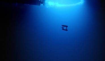 SeaBED seen under the sea ice. Image credit: Klaus Meiners / Woods Hole Oceanographic Institution.