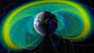 The near-Earth space environment is a complex interaction between the magnetic field of our planet, cool plasma moving up from its ionosphere, and hotter plasma coming in from the solar wind. Image credit: NASA's Scientific Visualization Studio.