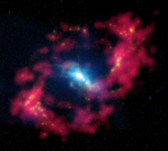 This image shows the spiral Seyfert galaxy NGC 4151, also known as the Eye of Sauron. Image credit: NASA.