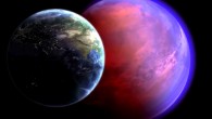 This artist’s concept contrasts our Earth with 55 Cancri e. Image credit: NASA.