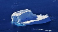 An iceberg is seen out the window of a research aircraft as it flies above the Amundsen Sea in West Antarctica on October 21, 2009. Image credit: NASA / Jane Peterson.