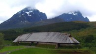 A Viking hall on the Lofoton Island, northern Norway.