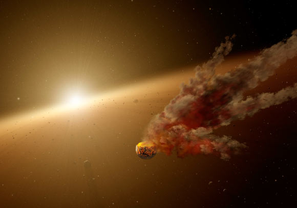 Chondrules in meteorites are the remnants of early protoplanetary collisions, scientists say. Image credit: NASA / JPL-Caltech.