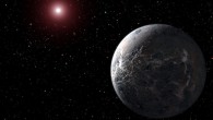 This artist's impression shows a super-Earth orbiting a red dwarf star. Image credit: NASA.