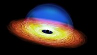 This artist’s concept shows a changing look quasar. Image credit: Michael Helfenbein / Yale University.