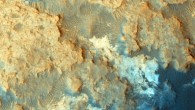 Curiosity rover can be seen at the Pahrump Hills area of Gale Crater in this view from the HiRISE camera on the Mars Reconnaissance Orbiter. Image credit: NASA / JPL-Caltech / University of Arizona.