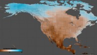 North American drought projections: soil moisture 30 cm below ground projected through 2090-2100 for high emissions scenario RCP 8.5. Image credit: NASA’s Goddard Space Flight Center.