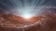 Supermassive black holes at the cores of galaxies blast radiation and ultra-fast winds outward, as illustrated in this artist's conception, based on an image of the Pinwheel galaxy from Hubble. Image credit: NASA / JPL-Caltech.
