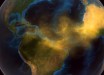 NASA’s CALIPSO satellite has quantified in three dimensions how much dust makes the trans-Atlantic journey from the Sahara desert to the Amazon rain forest; among this dust is phosphorus, an essential nutrient that acts like a fertilizer, which the Amazon depends on in order to flourish. Image credit: NASA’s Goddard Space Flight Center.