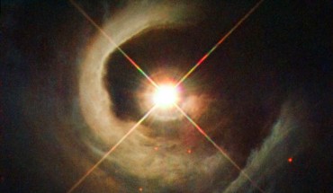 This image from Hubble shows the T Tauri variable star V1331 Cyg. Image credit: ESA / Hubble / NASA / Karl Stapelfeldt, GSFC / B. Stecklum & A. Choudhary, Thüringer Landessternwarte Tautenburg.