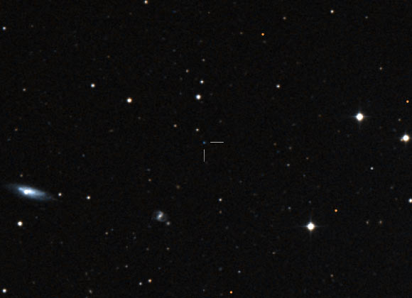 The hypervelocity star US 708. Image credit: Centre de Données astronomiques de Strasbourg / SIMBAD.