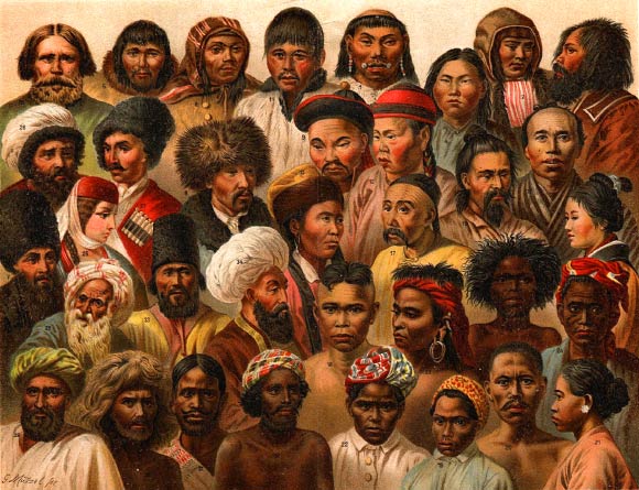 Asia’s peoples, Nordisk familjebok, 1904.